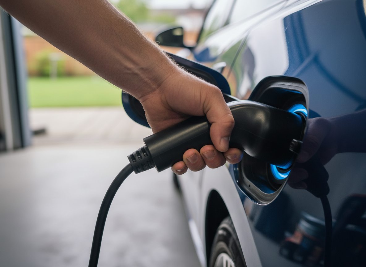 Close-up van laadpaal - detail van de apparatuur